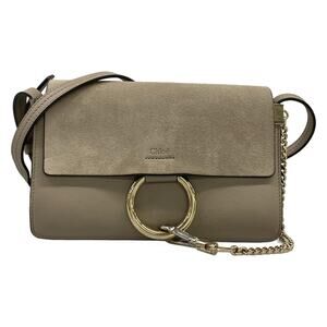 Chloé Faye Small Shoulder Bag Shoulder Bag 3S1127-H2O Leather Suede